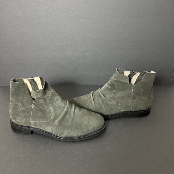 Kelsi Dagger Womens Booties 7 Green Brooklyn Latch Ankle Side Zip Boots $185 - Picture 8 of 14